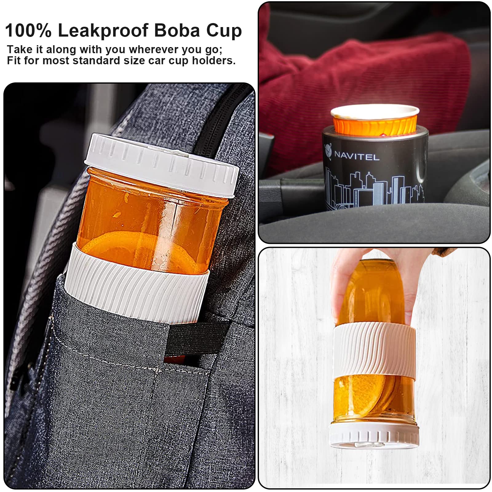 Sweet Grain Lot De 2 Verres Canette 730 Ml Avec Couvercle Bambou & Paille Inox – Parfaits Pour Café Glacé, Boba, Jus, Cocktails Et Boissons Froides