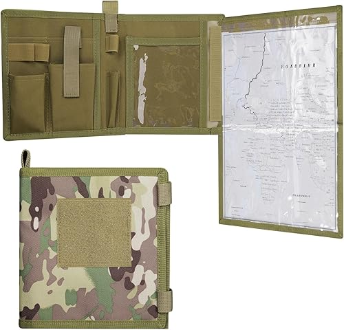 KOSIBATE Funda de mapa, protector de mapa militar, resistente al agua, soporte para mapas, para exteriores o senderismo