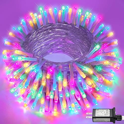 Miniatura 21 de Guirnalda de 300 luces LED para exteriores, 300 luces LED conectables de Navidad para interiores, impermeables, con 8 modos, luces de hadas Multi