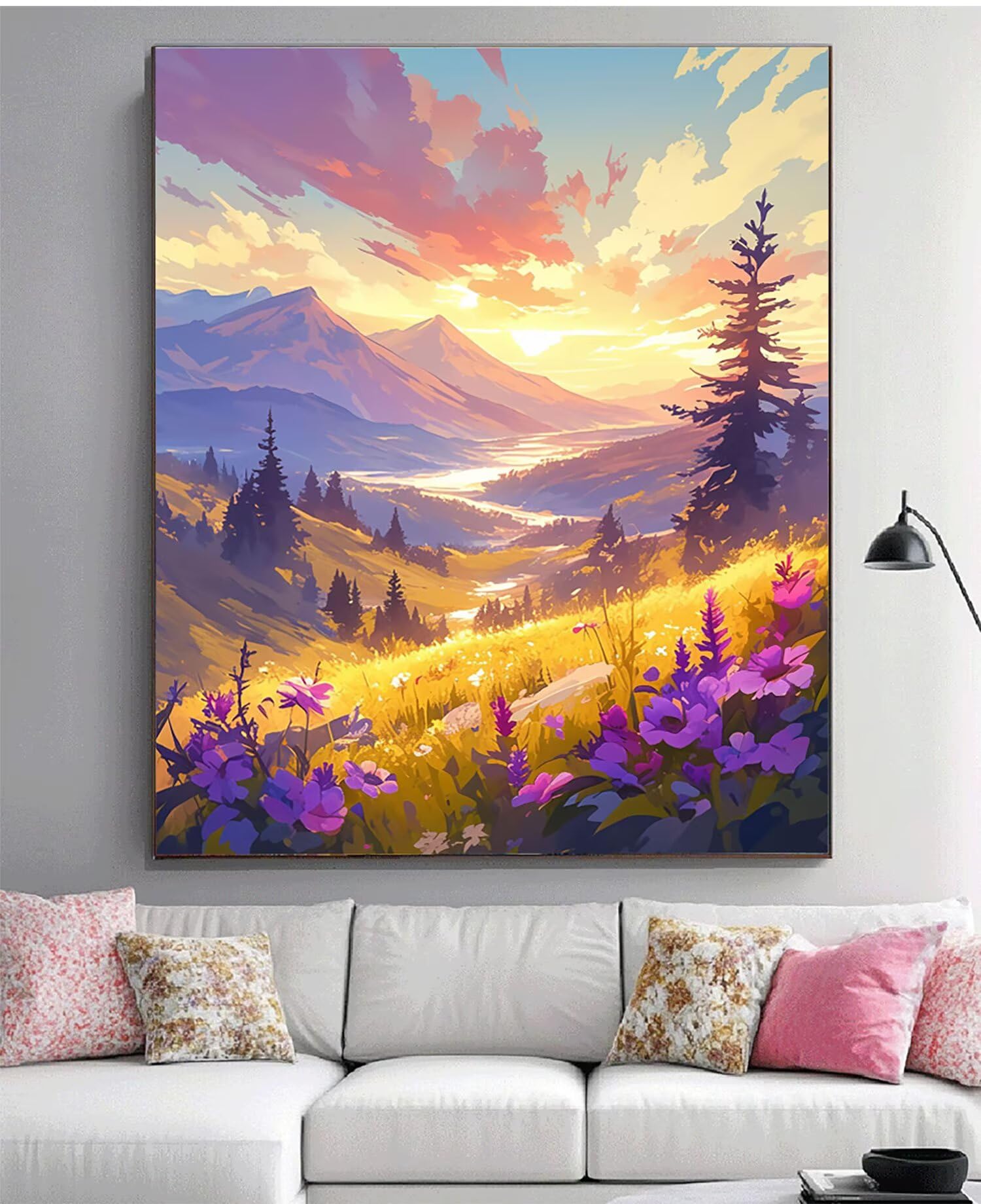 Malarstwo diamentowe Dream Diamond Painting Krajobraz Pełny zestaw, 5D Diament Malarstwo Haft krzyżykowy Kryształ Sztuka rzemieślnicza dla dorosłych Dzieci Początkujący Dekoracja domu Mural 60 x 90 cm
