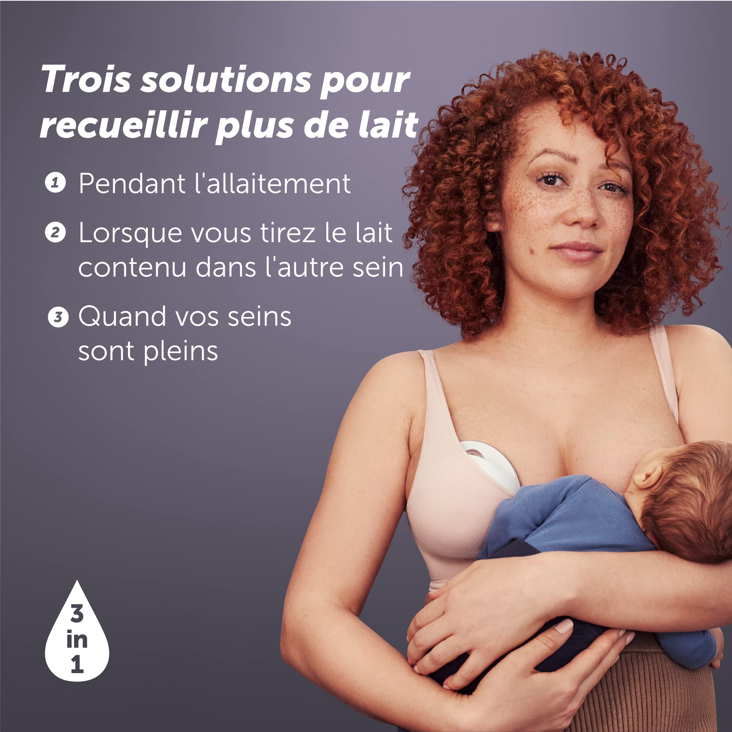 Elvie | Tire lait électrique Elvie Curve | Tire lait portable en silicone pour une expression aisée et mains libre | Succion naturelle agréable et sans effort