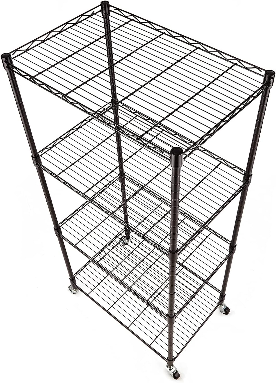 Buy N&F 4 Shelf Garage Shelving Unit, Metal Shelves with Wheels Heavy