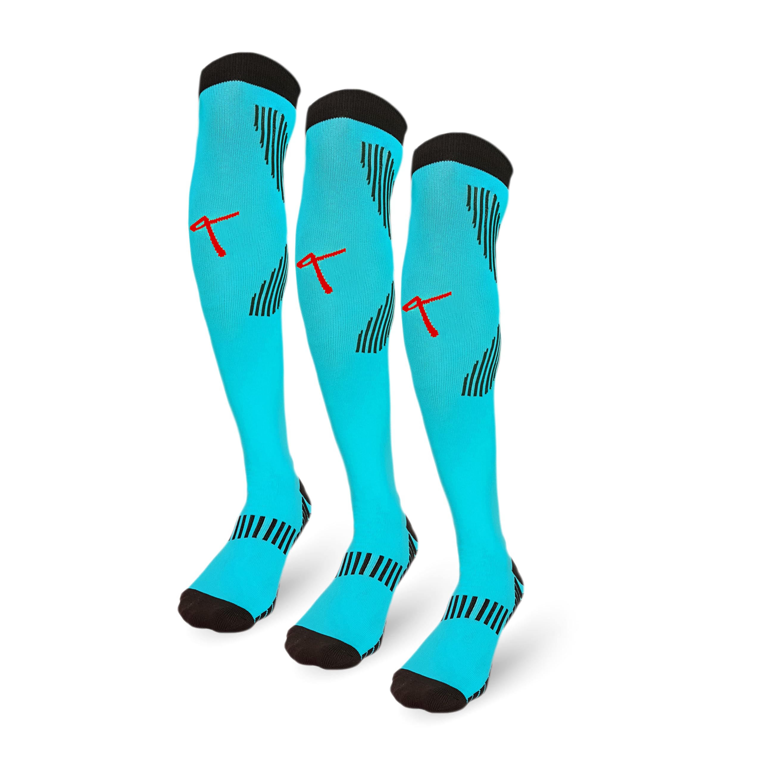 Pack of 3 Sports X Series Football Socks – Knee High with Chevron Grip Tech™, Cushioning & Sweat-Wicking | Men & Women | Sports Hockey Rugby Laocrosse-image-5