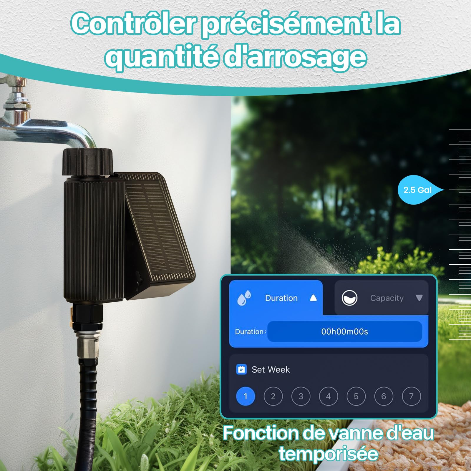 Programmatore di irrigazione automatica, timer di irrigazione automatica per giardino, Ip55 impermeabile, sistema di irrigazione automatico per esterno giardino prato