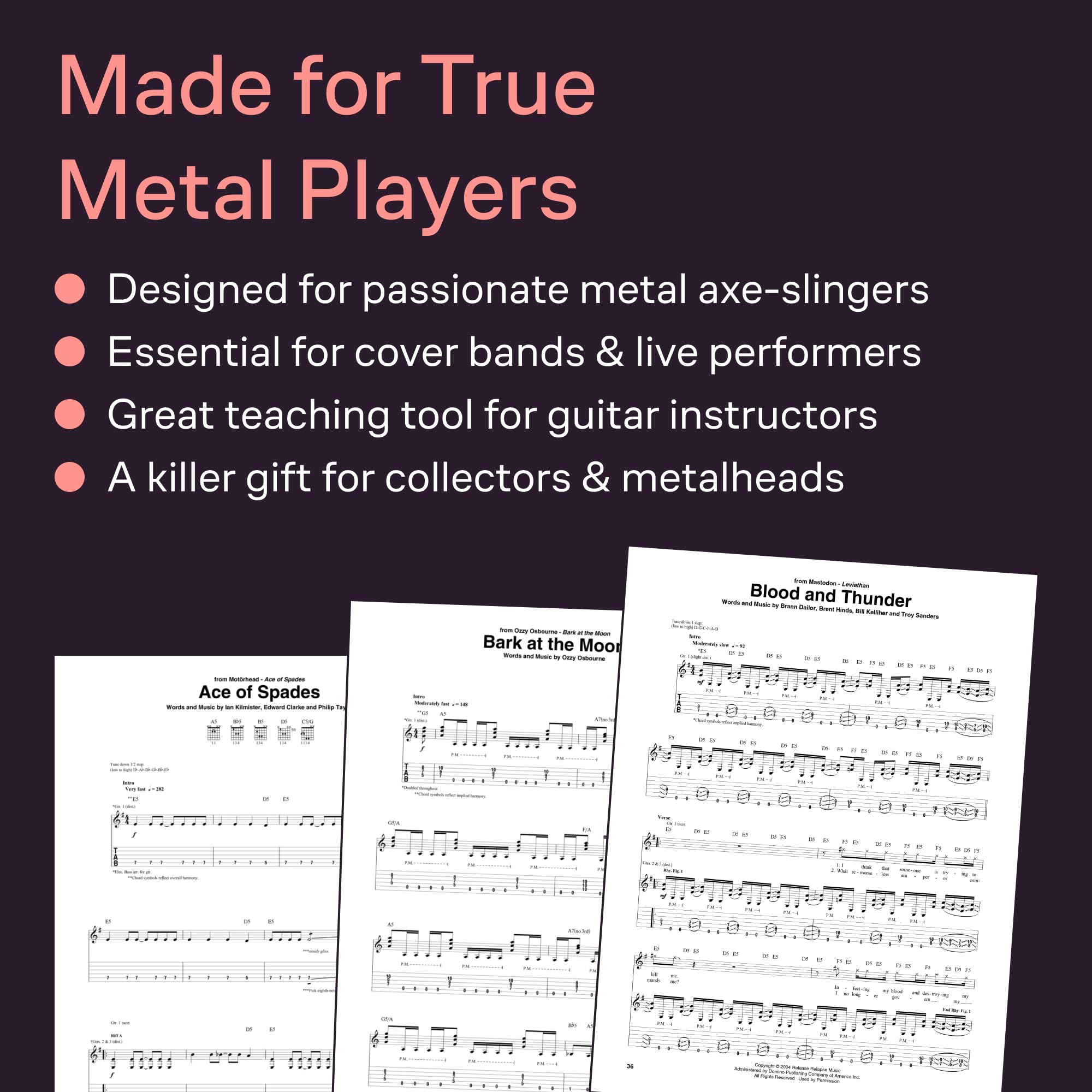 Mammoth Metal Guitar Tab Anthology: The World's Loudest Songbook Featuring 45 Headbanging Songs!