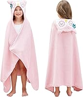 Vista 17 de Style Quarters - Toalla de baño para bebé, 100 % algodón de rizo suave con capucha, toalla de playa de alpaca de dibujos animados, toalla de playa