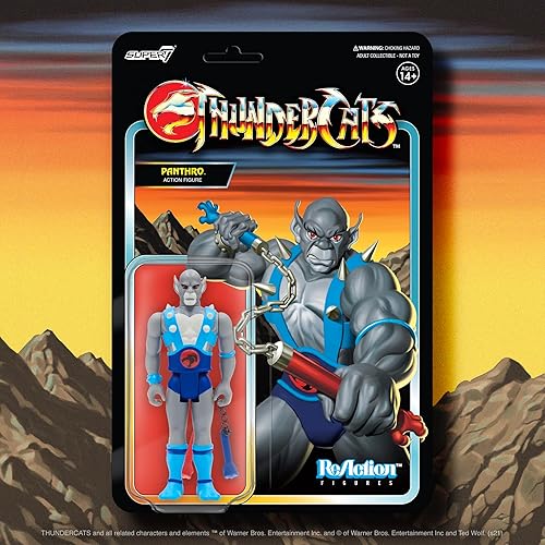 Miniatura 4 de Super7 Thundercats Panthro (variante de juguete) - Figura de acción Thundercats de 3.75 pulgadas con accesorio, colección clásica de programas de