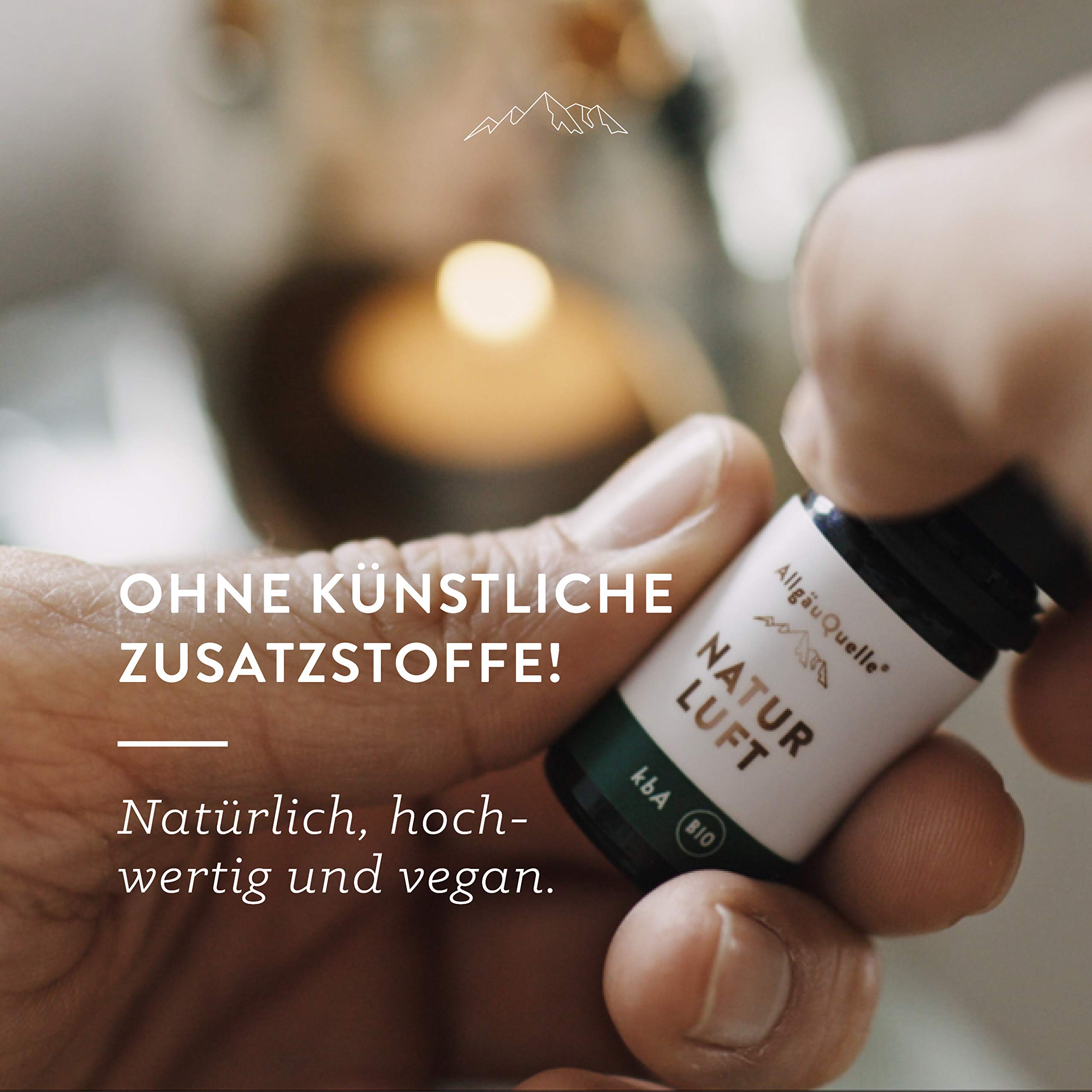 AllgäuQuelle – BIO Duftmischungen ätherische Öle 4er Set EIN TAG IM ALLGÄU | 4 x 5 ml | 100% naturreine ätherische Öle in 4 Duftmischungen | für Diffuser und Duftlampe