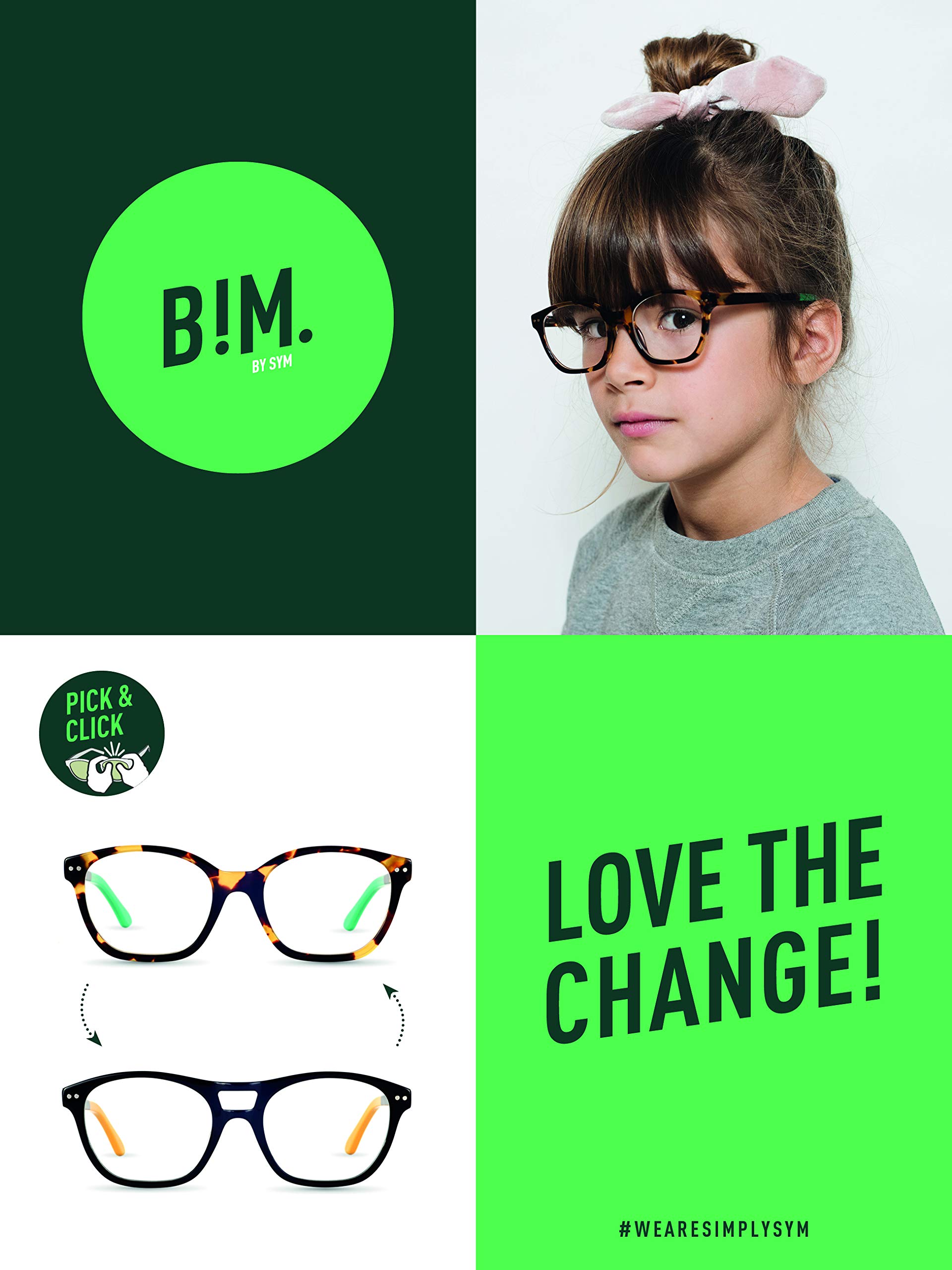 Gafas infantiles con protección contra la luz azul, sin graduación, protección UV400, unisex, para niños y niñas, lentes intercambiables, material robusto, modelo Zebra