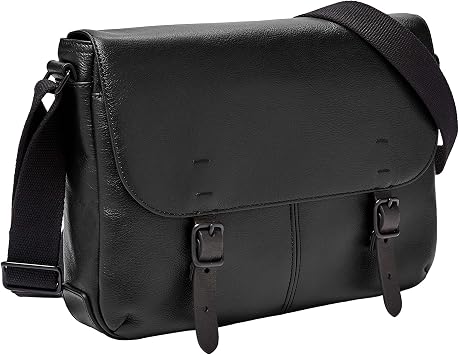 Amazon.com: Fossil - Bolso para hombre, talla única, diseño de cruz, color  negro : Ropa, Zapatos y Joyería