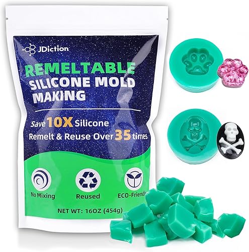 JDiction Kit de fabricación de moldes de silicona removible, silicona reutilizable 35 veces para hacer moldes, sin mezcla, no tóxica, goma de