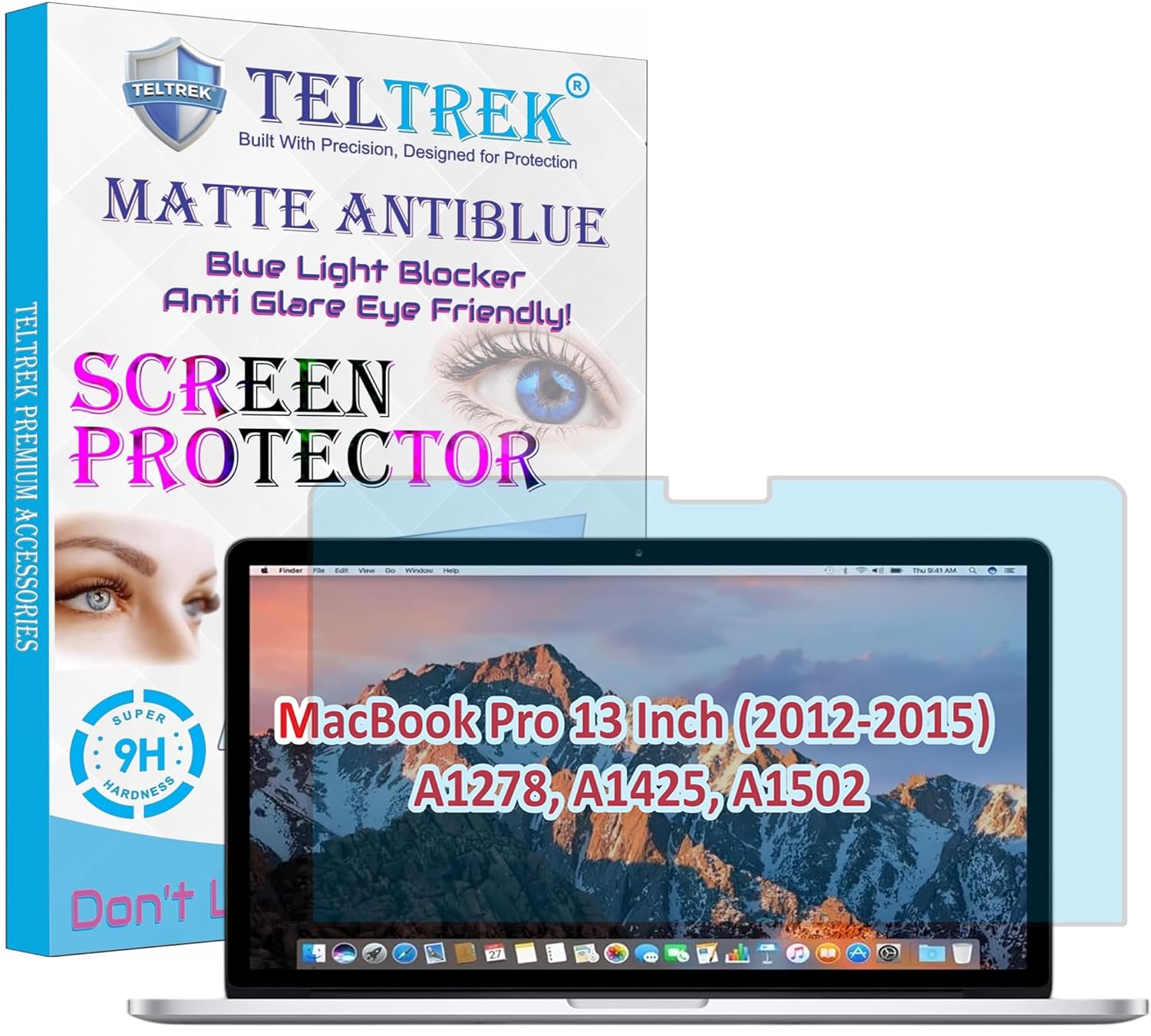 TELTREK Eye Friendly AntiBlue Light, Anti UV, Anti Glare Matte Finish Screen Guard Designed For MacBook Pro 13 Inch (2012-2015) A1278, A1425, A1502 Screen Protector TELTREK Eye Friendly AntiBlue Light, Anti UV, Anti Glare Matte Finish Screen Guard Designed For MacBook Pro 13 Inch (2012-2015) A1278, A1425, A1502 Screen Protector