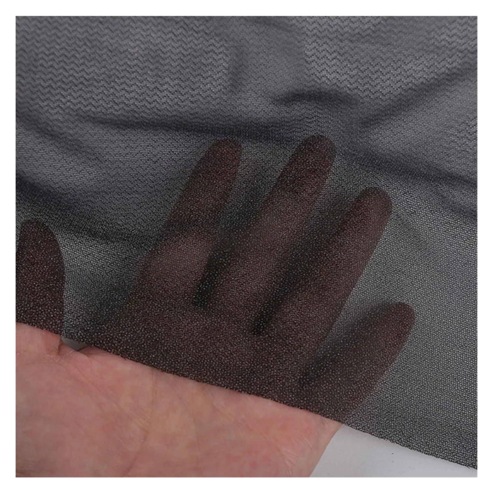 Tessuto Termoadesiva Interfodera Fodera Adesiva Elastica Lavorata a Maglia su Quattro Lati, Lavabile, Morbida, in Tessuto, for Fai da Te, Cucito, Patchwork, Accessori(Black 5x1.5m)