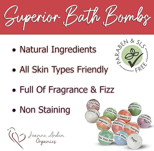 Miniatura 3 de Juego de 20 bombas de baño con infusión de aceites esenciales de primera calidad y manteca de karité hidratante. Bombas de baño orgánicas naturales