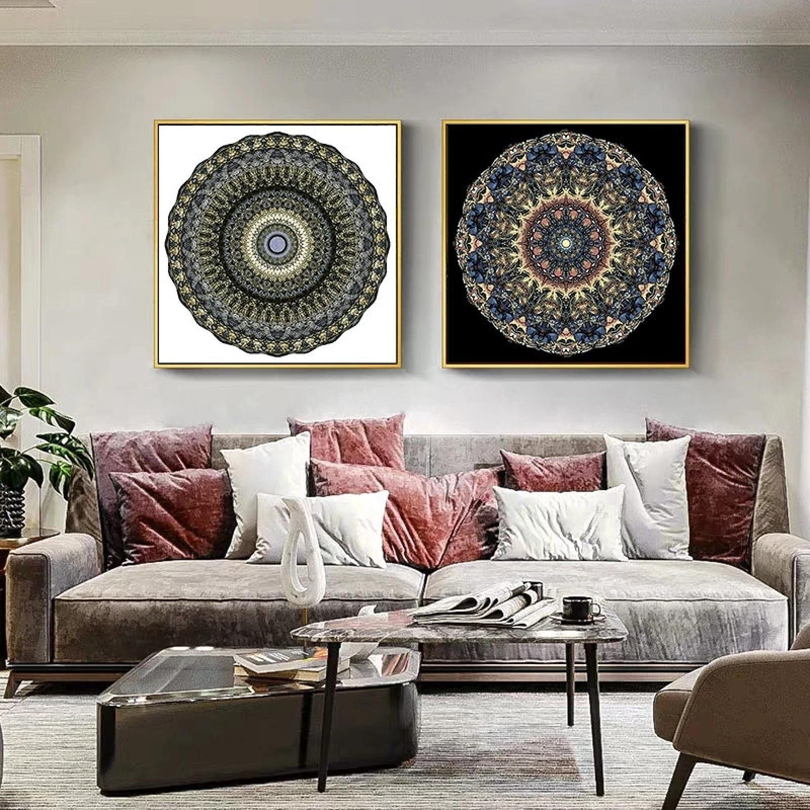 Decoración del hogar para sala de estar con cuadros abstractos 8