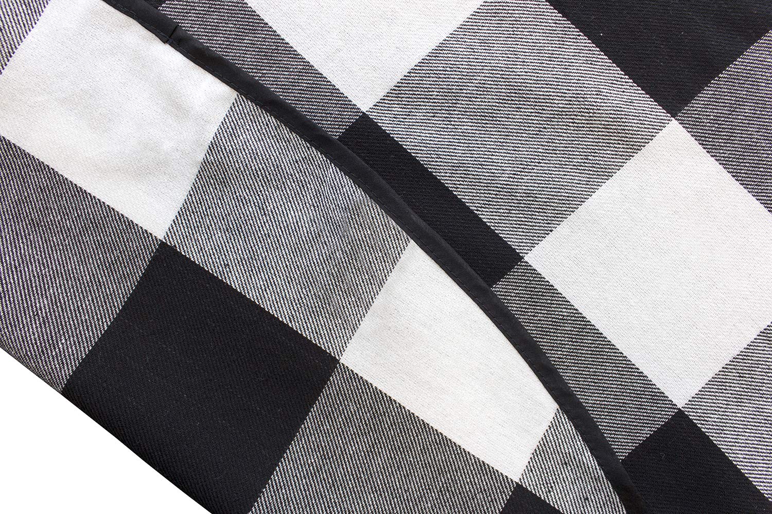 Fennco Styles Black Buffalo Check Plaid Cotton Christmas Tree Skirt 53