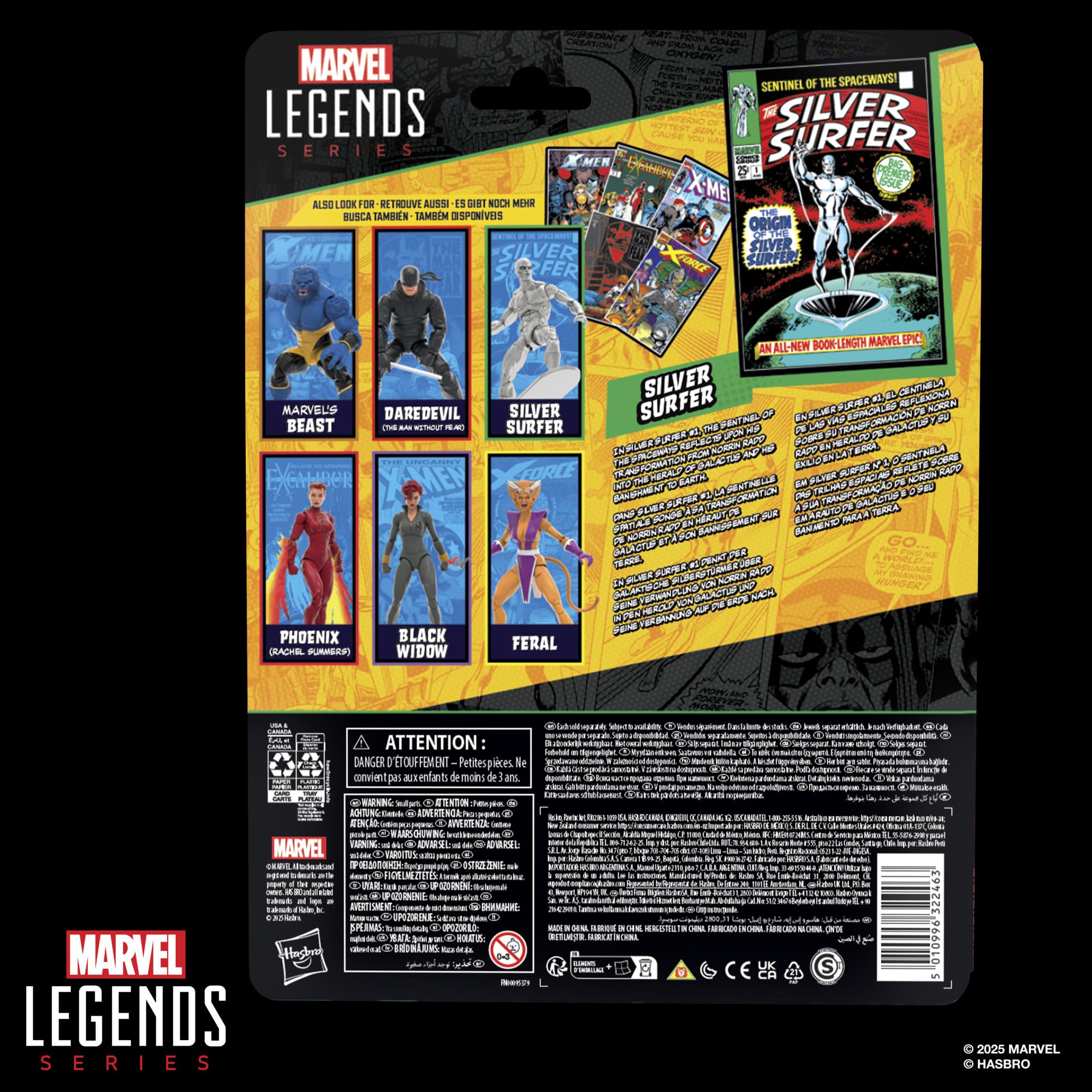 Marvel Legends Series, Figurine Surfer d'argent des Bandes dessinées Fantastic Four