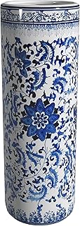 Red Lantern 24" Floral Blue & White Porcelain Umbrella Stand