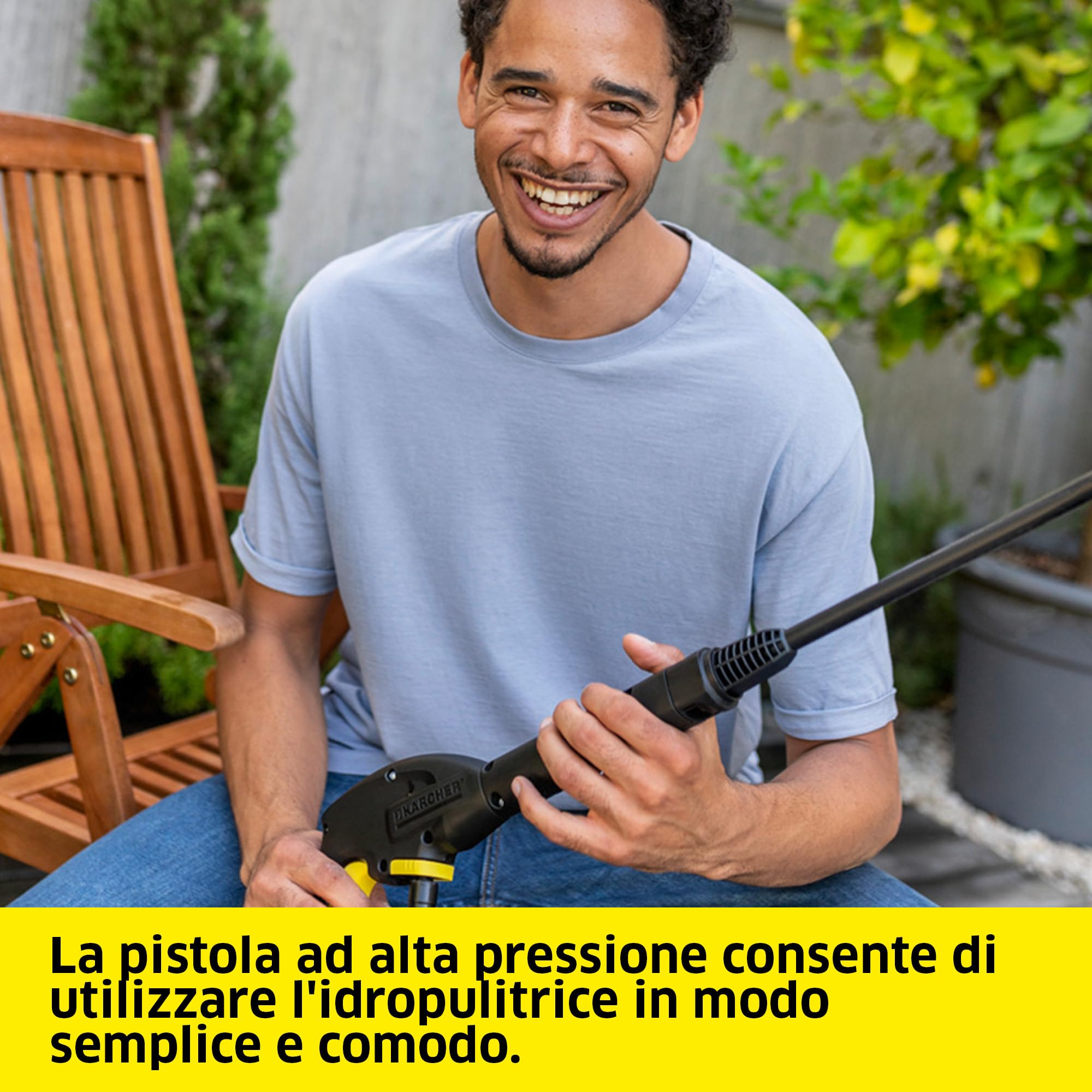 Kärcher idropulitrice K 3 FJ, max. 120 bar, 380 l/h, superficie: 25 m²/h, filtro acqua, 4,3 kg, pistola ad alta pressione, ugello rotante e per schiuma, lancia Vario Power