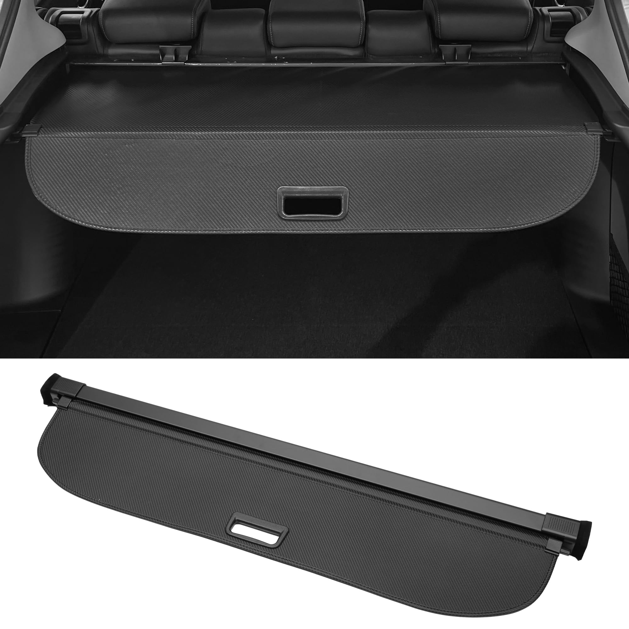 Motoforti Copertura Del Bagagliaio Retrattile Per Audi Q5 18-24 1 Pc | Fibre Di Carbonio Nera, Lega Di Alluminio E Tela, Per Audi SQ5 18-24, Per Audi Q5 PHEV 18-24, Montaggio Facile