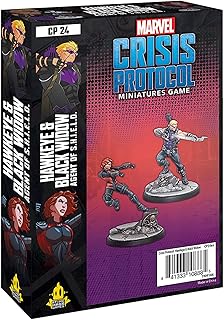 Marvel Crisis: Protocol– Hawkeye & Black Widow| Marvel Miniatures Game | Strategy Game for Teens and Adults | Ages 14+ |for 2 Players | Average Playtime 45 Minutes | Made by Atomic Mass Games