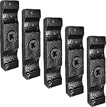 IRONTITE® 5Pc Black Turn Button Latch 50mm (2") Turn Buttons, Cupboard Latch, Turn Button Fastener Cabinet Latch, Screws Included, Internal Or External Use Turn Latch.