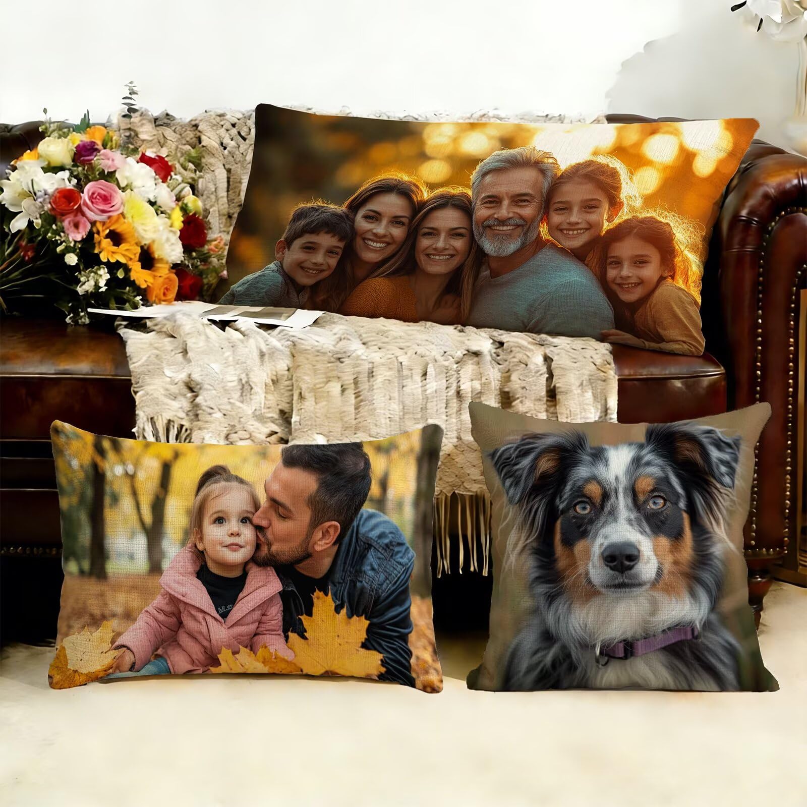 Cojin Personalizado Foto a Doble Cara 60x180cm - Cojines Exterior,Funda de Almohada Impermeable - Regalo Original para San Valentín y Aniversario Parejas para Cama Sofa Terraza Salon Jardin J1-125
