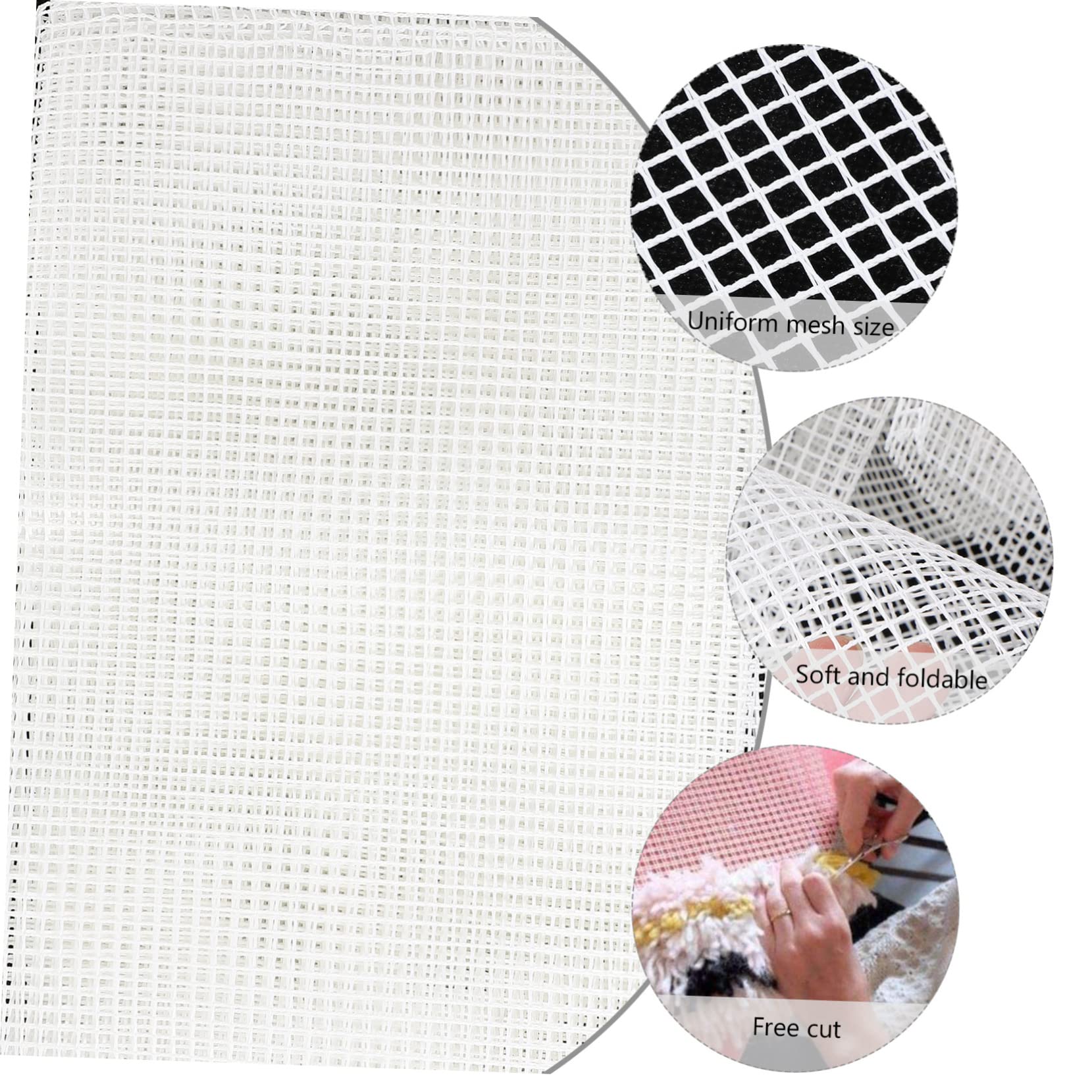 KONTONTY DIY Plastic Mesh Rug Hooking Mesh Tapestry Making for Rug Backing Washable for Kitchen