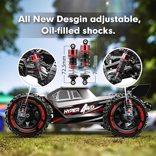 Miniatura 3 de HYPER GO H14BM - Autos RC sin escobillas 114 para adultos rápidos de 50 mph, camiones RC 4WD Offroad impermeables, auto RC de alta velocidad