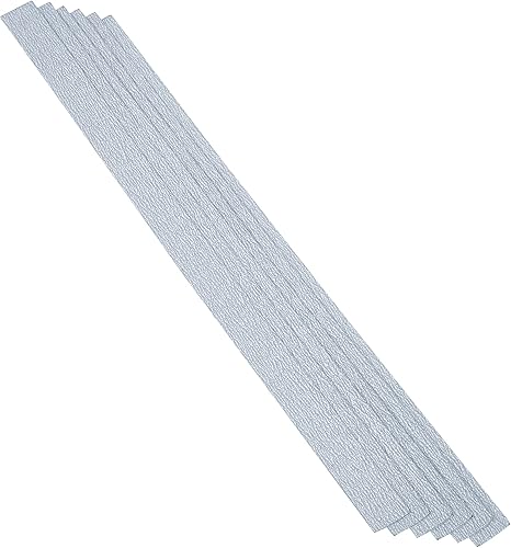 Papel de lija de repuesto de grano 400 para barra de nivelación de trastes de guitarra, juego de 6 tiras de papel de lija autoadhesivas de 16 x 0.87