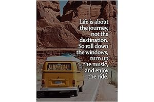 Life Is About the Journey-Not Destination: Inspirational Quotes Wall Decor