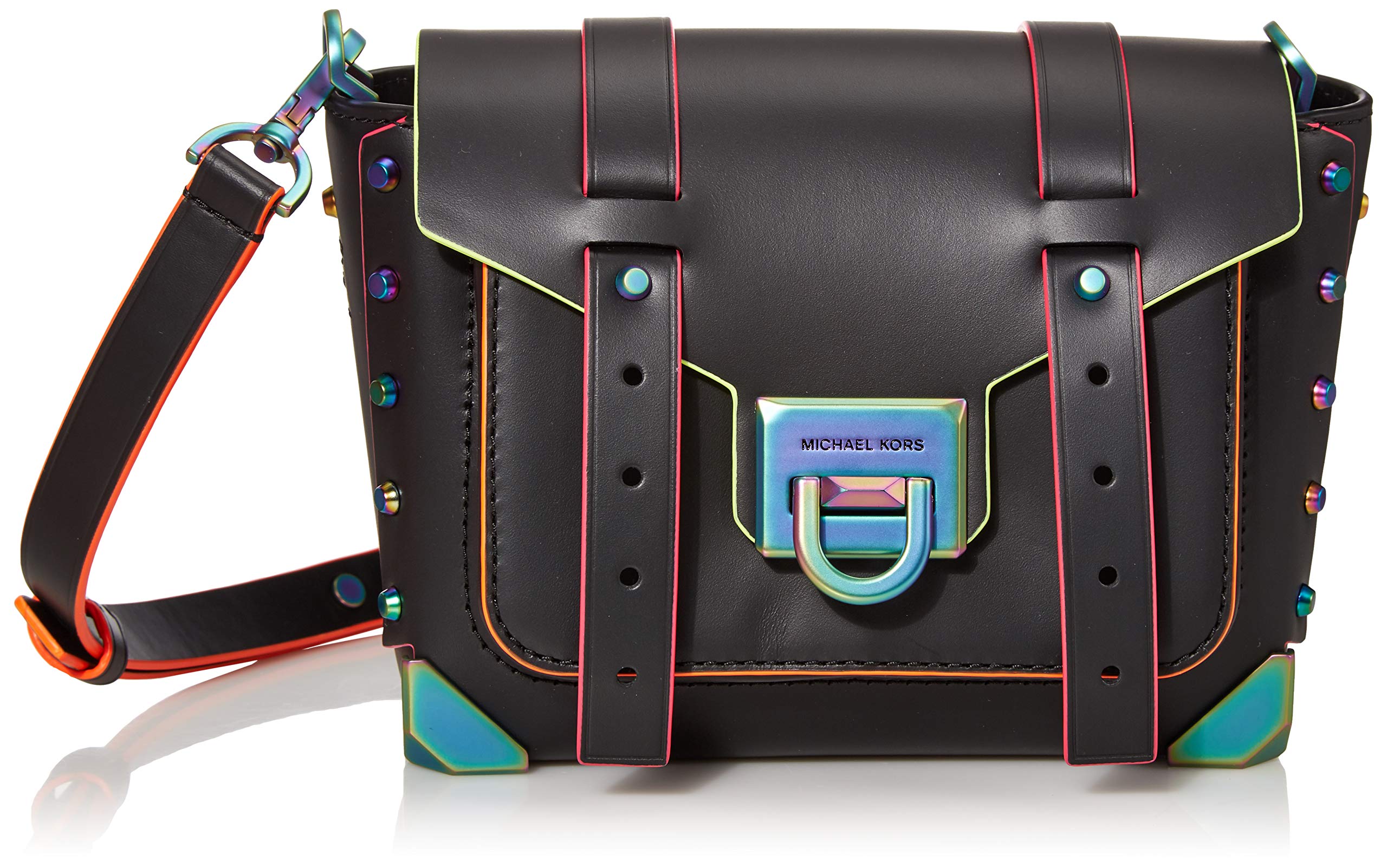 Michael Kors Manhattan Small Messenger Crossbody Black One Size