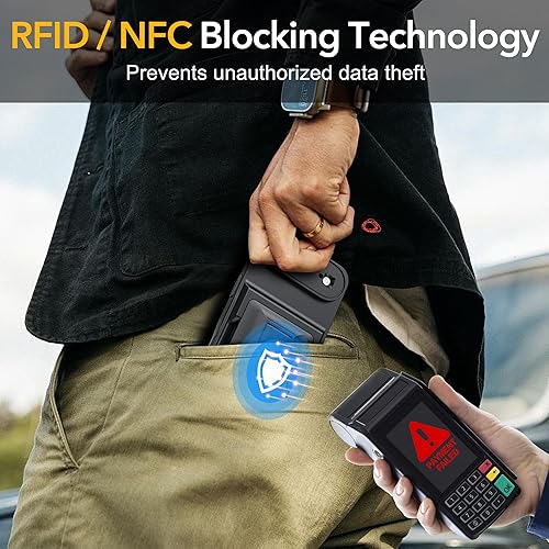 Vista 3 de Oterkin Funda tipo cartera para iPhone Air [4-5 tarjetero] [bloqueo RFID] [Protección completa de la cámara] [Soporte de apoyo]