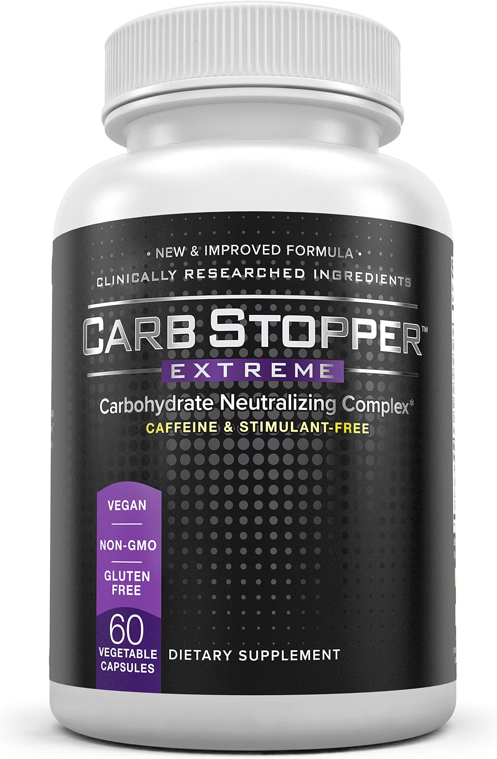 Maximum Strength, Natural Carbohydrate and Starch Neutralizer | Keto Diet Cheat Supplement to Intercept Carbs with White Kidney Bean Extract, 60 Caps