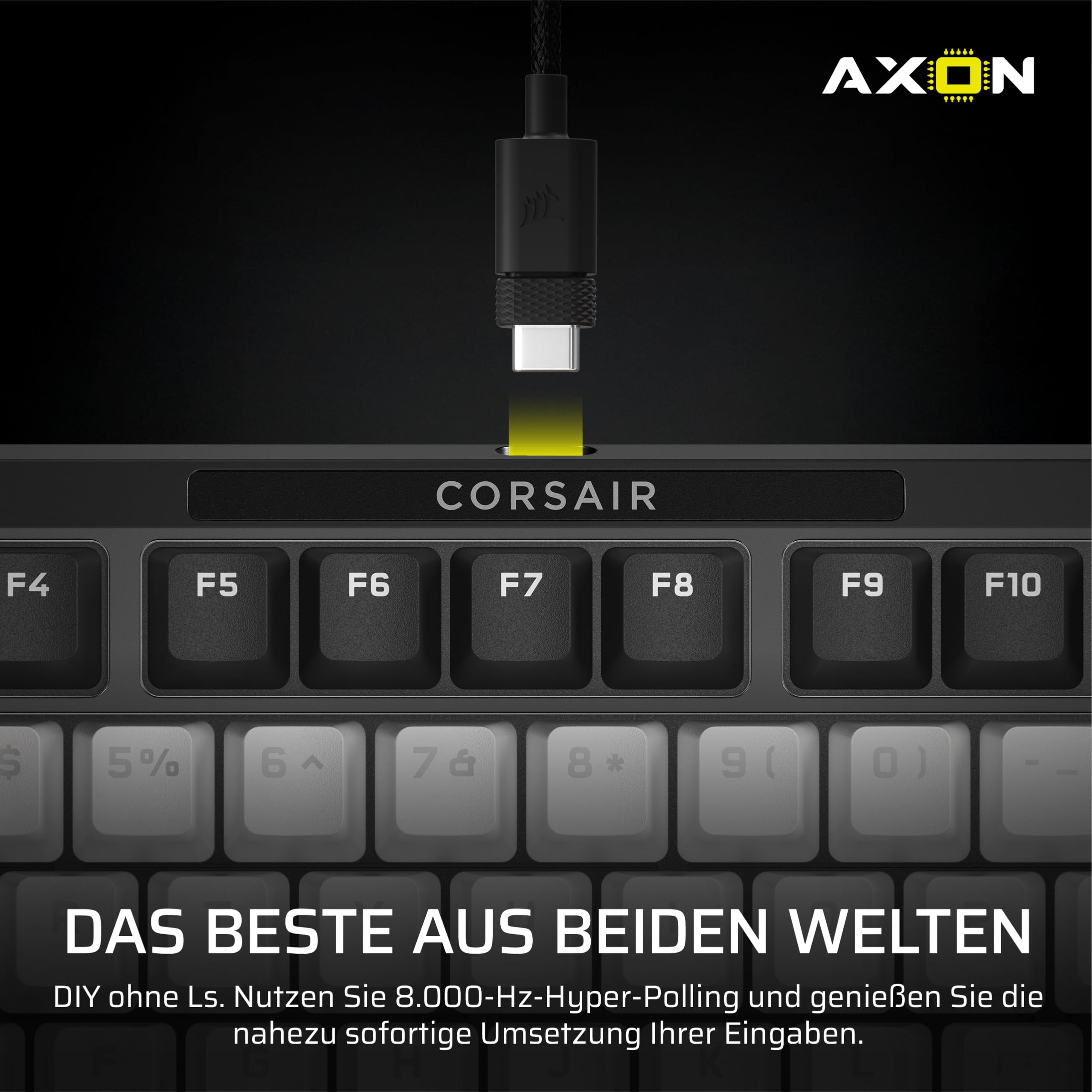 Corsair MAKR PRO 75 Hall Effect Kabelgebundenes Gaming-Tastatur Mechanisch 75% MGX Hyperdrive-Schalter Dual-Auslösung Rapid-Trigger FlashTap SOCD 8000Hz Schwarz