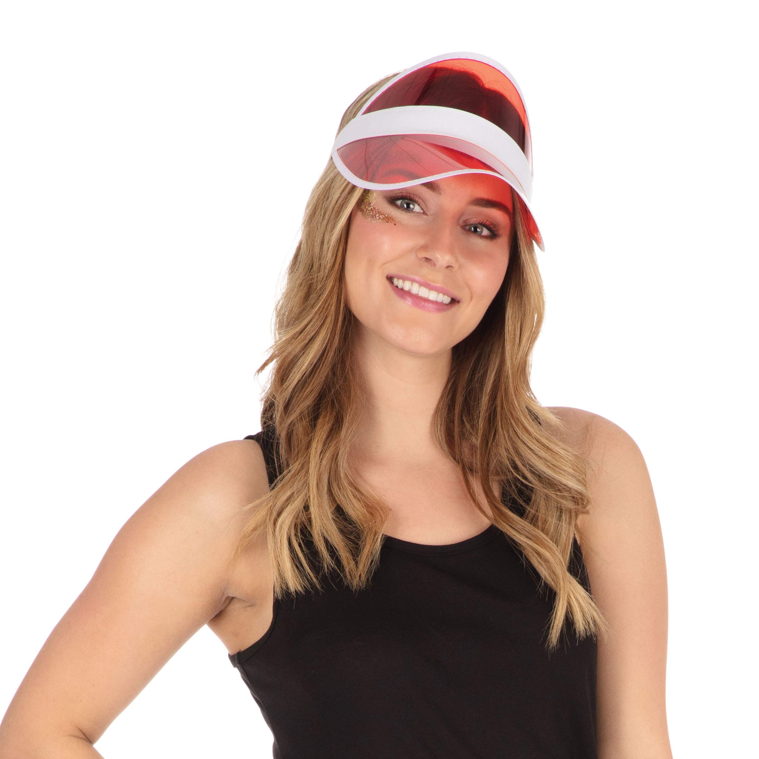 Bristol Novelty BH721 Visor (red) hat, Men, Women Halloween