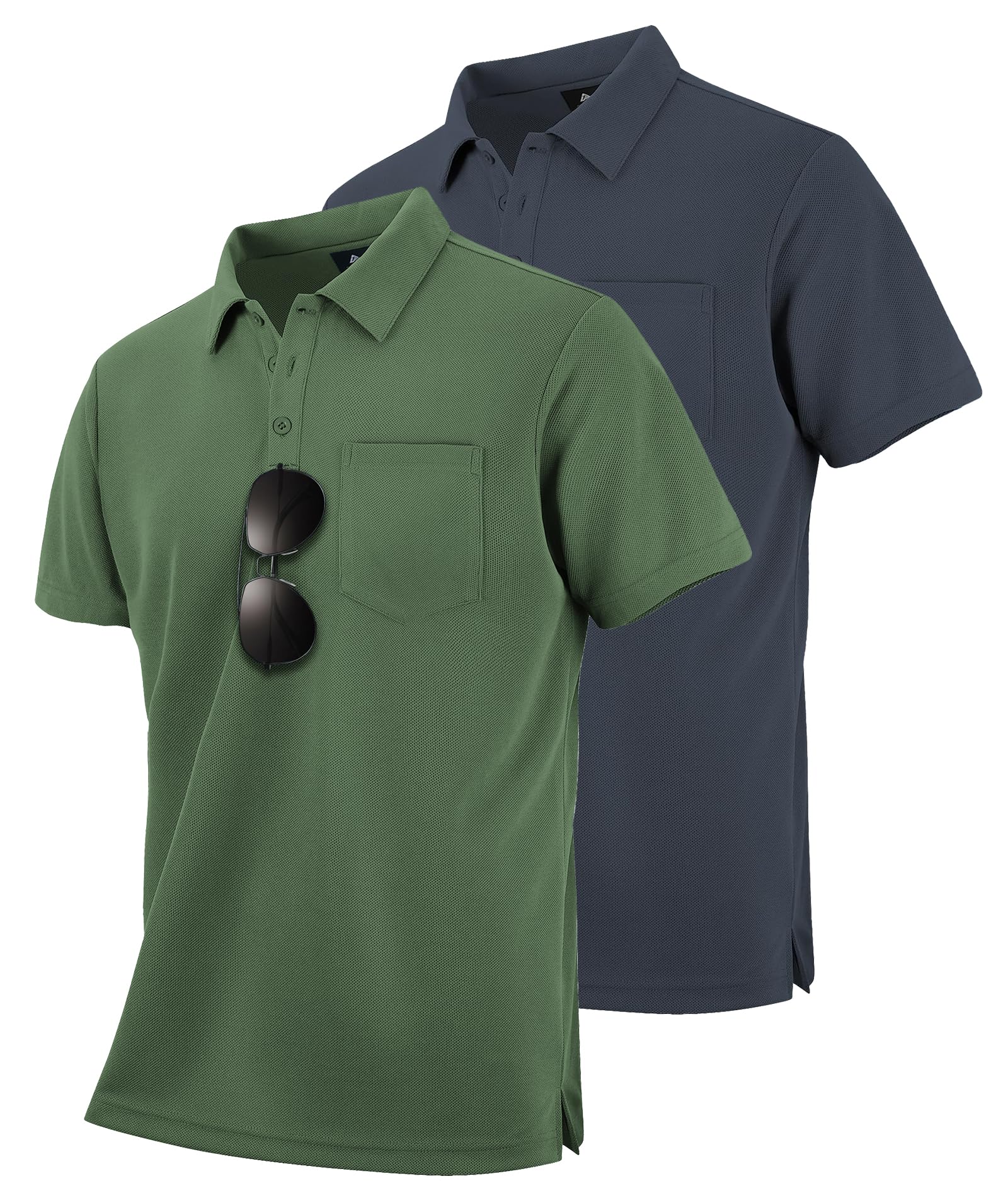 SwissWell Lote de 2 Polo Hombre Manga Corta Transpirable Golf Polos Camisa para Hombre — view 7