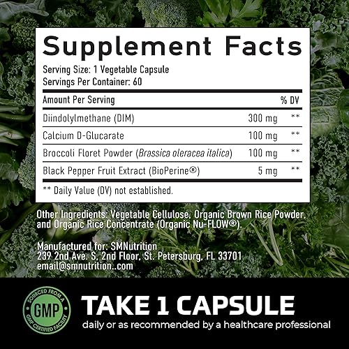 Miniatura 6 de Suplemento DIM para hombres de 300 mg | Bloqueador de estrógeno e inhibidor de la aromatasa | Refuerzo de equilibrio hormonal extra fuerte y