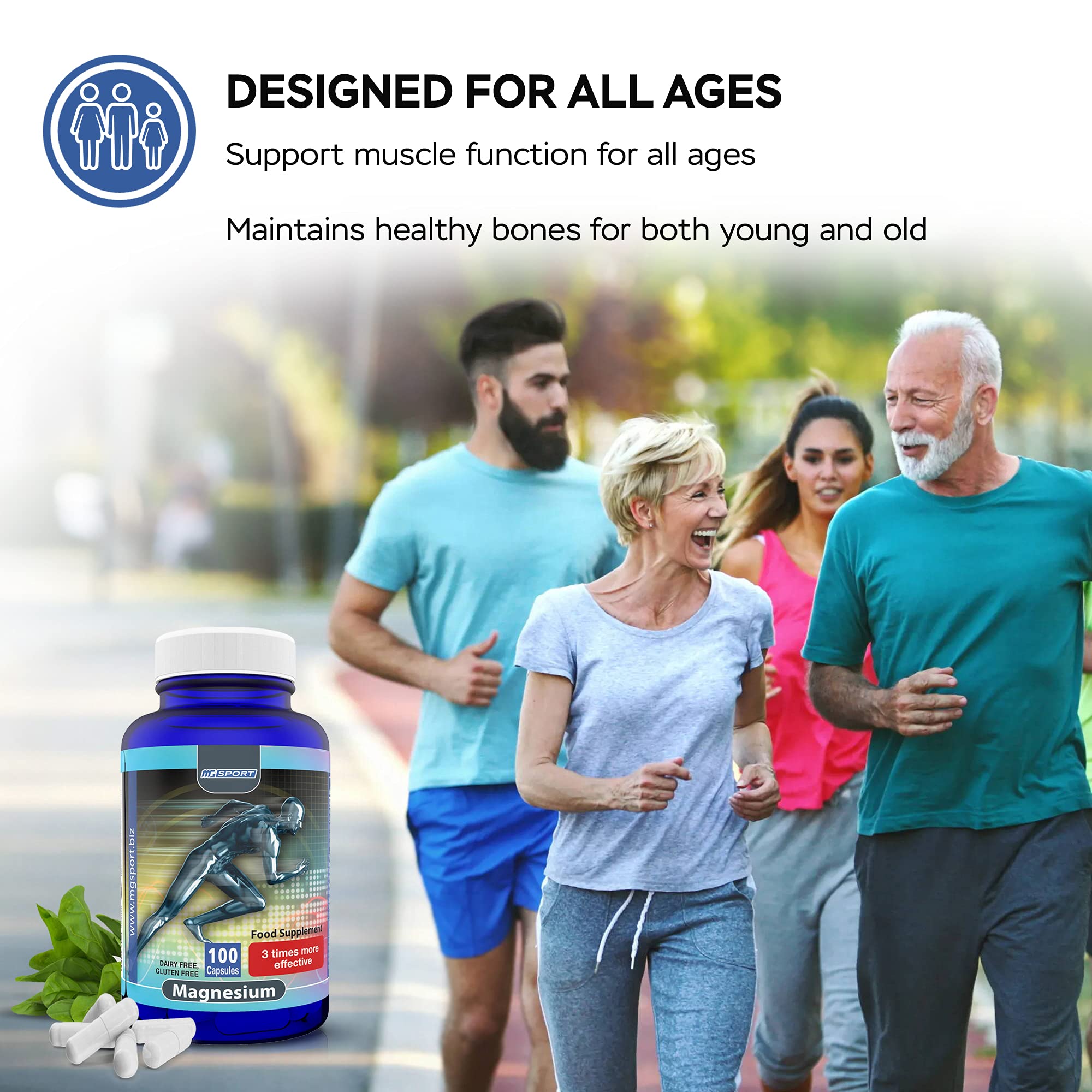 High Absorption Magnesium for Leg Cramps and Tensed Muscles, Muscle
