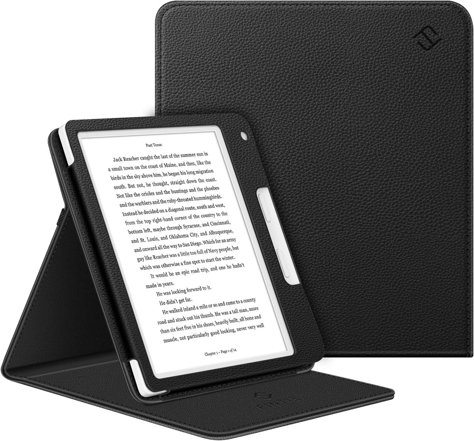 Fintie Stand Case for 7" Kobo Libra Colour (2024) / Kobo Libra 2 (2021) eReader - [Multi-Angle Viewing] Slim Fit Vertical Stand Cover with Auto Sleep/Wake, Black