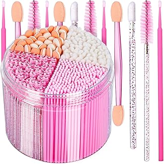 Teenitor 310PCS Disposable Makeup Applicators Kit, Mascara Wands Lash Spoolies, Eyeshadow Applicators, Lip Applicators Disposable, Microswabs, Makeup Artist Kit Essentials with Box