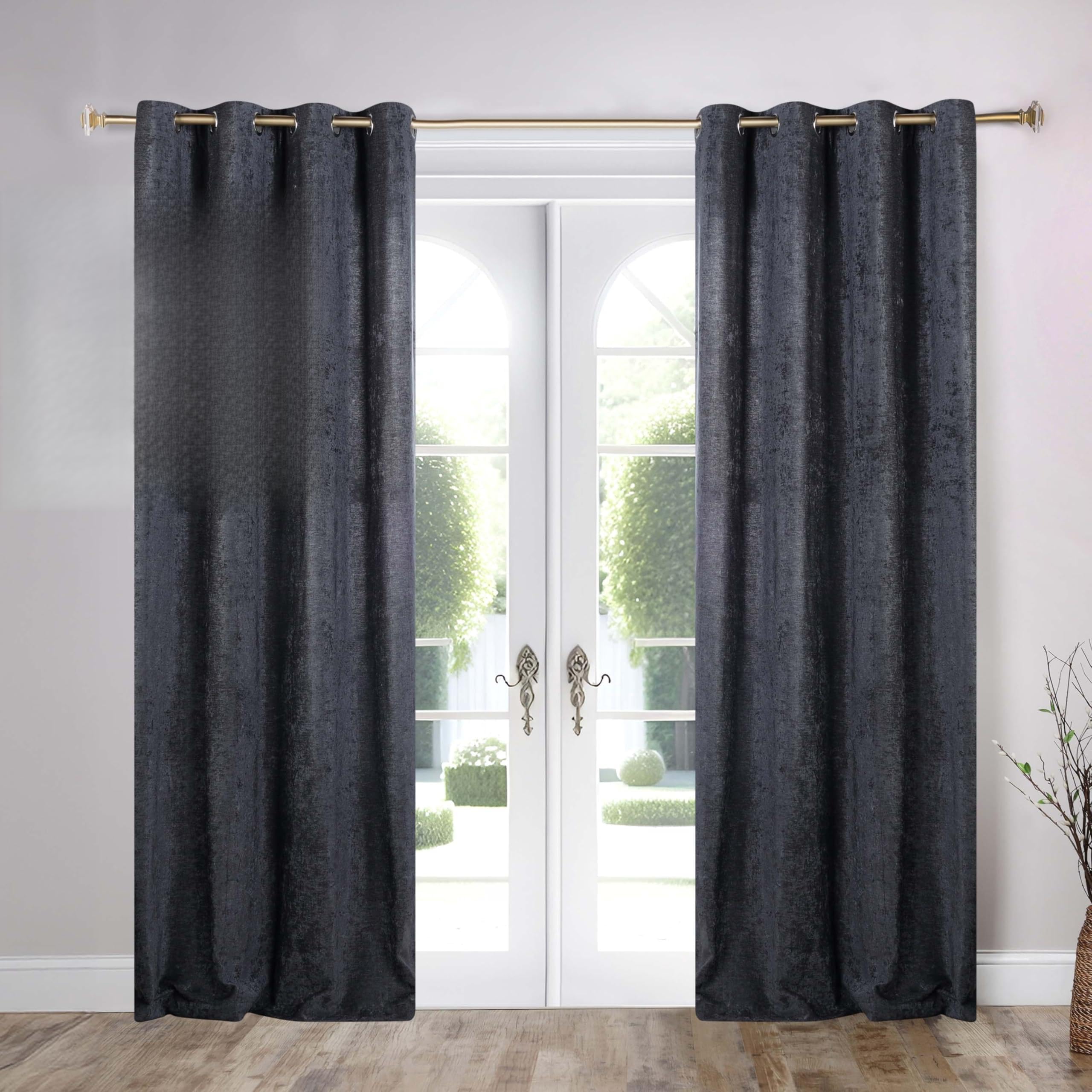 Rideaux en chenille de décoration de fenêtre en velours doux Superior Noor