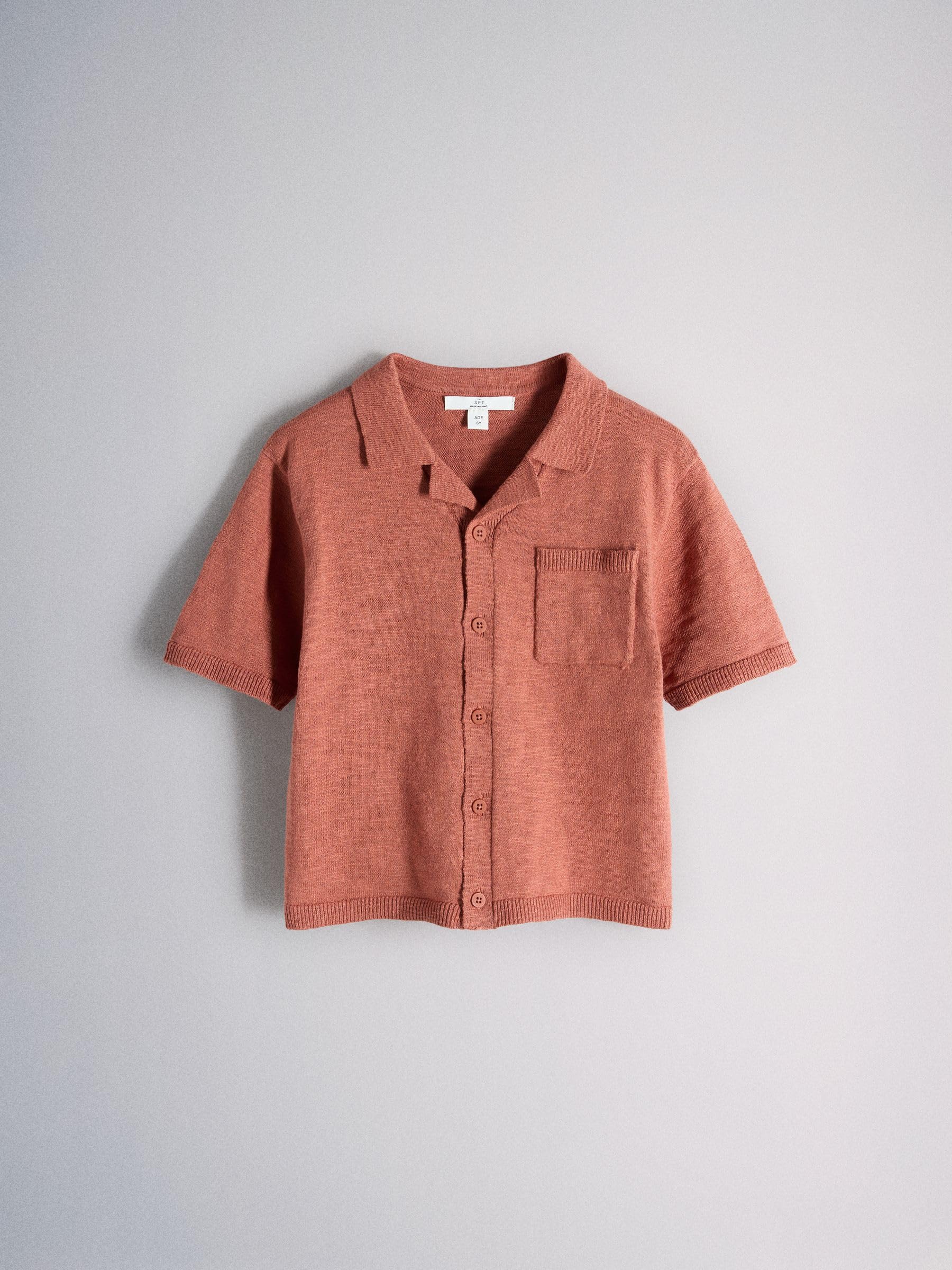 THE SET Ragazzo Confezione da 2 Cardigan in Cotone Fiammato con Bottoni