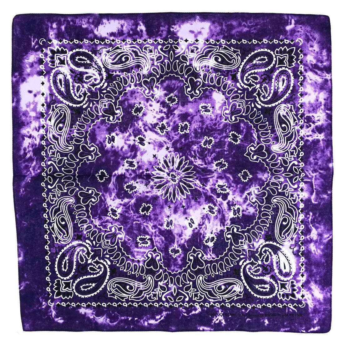 ebossy 12 Pack 100% Cotton Tie-Dye Paisley Print Bandanas Headwrap for Women Men, 22