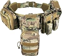 Vista 8 de BOMTURN Cinturón Táctico de Batalla Militar Molle Cinturón de Servicio para Ley y Orden para Policía Ejército Juego de 7 en 1