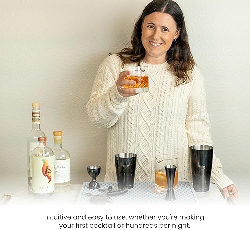 Miniatura 7 de A Bar Above Colador de cobre antiguo para cóctel  Colador de bar con resorte de alta densidad  Colador de bebidas de cobre antiguo espejo  Colador