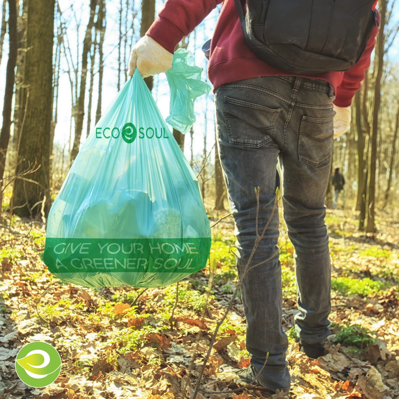 Bolsas de basura biodegradables 13 galones, 25 unidades