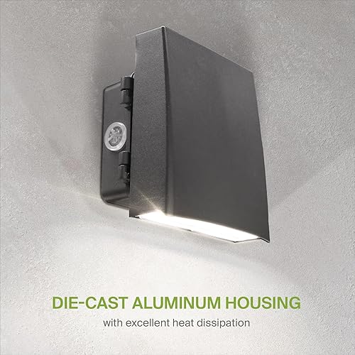 Miniatura 5 de ASD Paquete de luz LED de pared de 12 W, fotocélula de corte ajustable, iluminación exterior del atardecer al amanecer, 3000 K4000 K5000 K