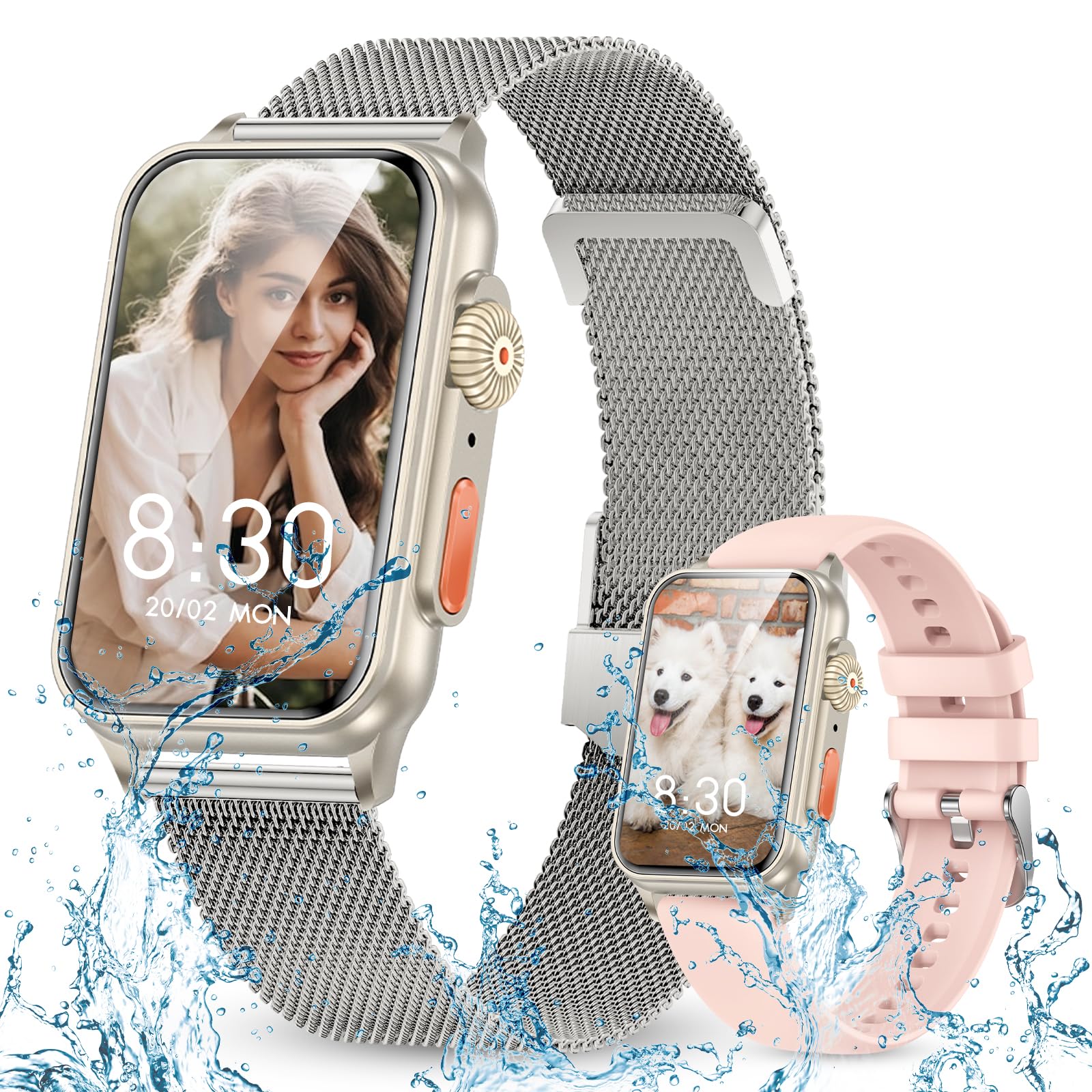 SYEEKOMSmart Watch for Women (Answer/Make Call) 1.57" HD Fitness Tracker with Heart Rate Oxygen Saturation and Sleep Monitoring, IP68 Waterproof for Android and iOS