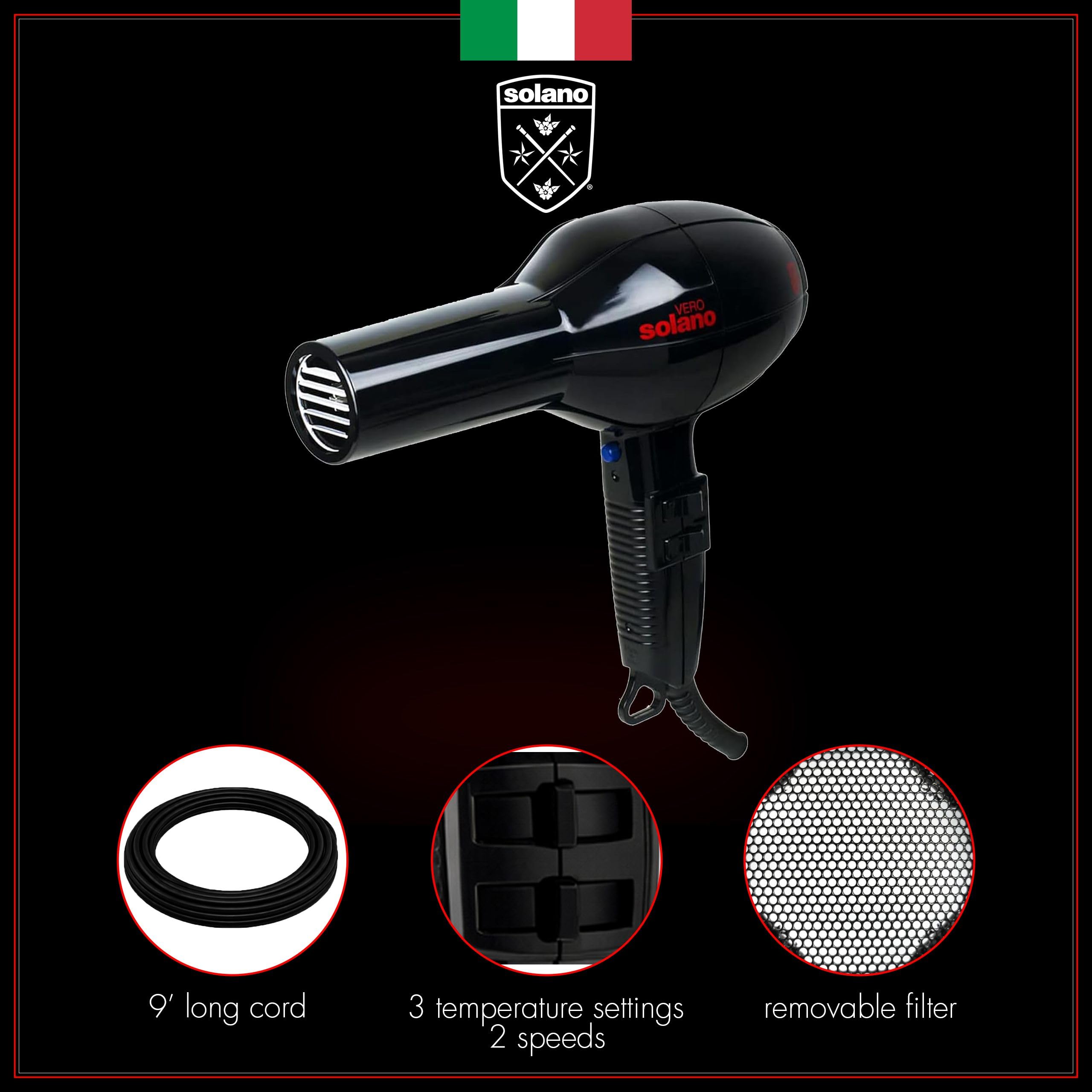 Amazon.com : Solano Vero Ceramic Ionic Hair Dryer - Anti-Frizz + Amazon.com : Solano Vero Ceramic Ionic Hair Dryer - Anti-Frizz +